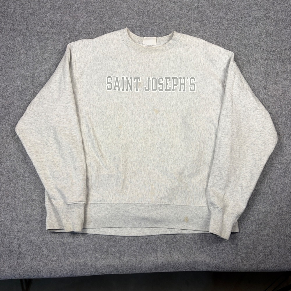 Champion Reverse Weave Saint Josephs Sweatshirt Gray XL Pullover